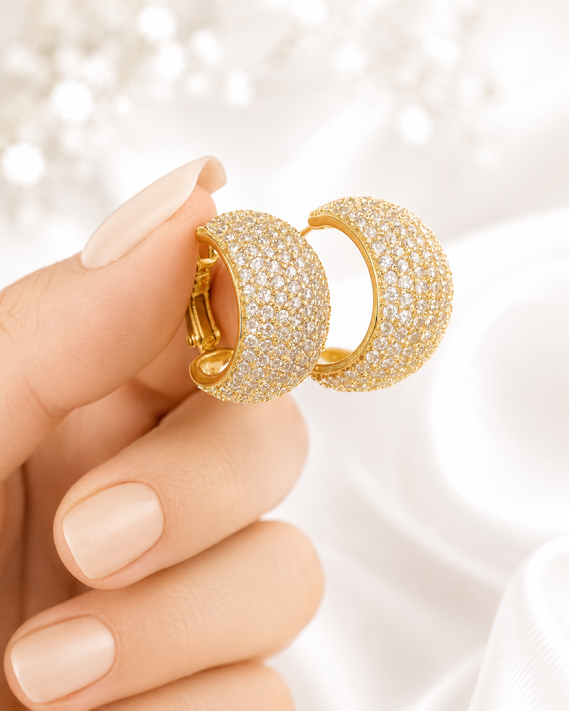 Aretes Aro Pavé de Lujo