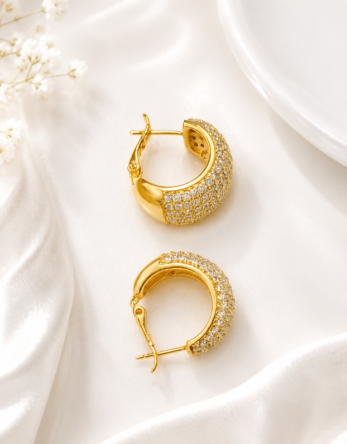 Aretes Aro Pavé de Lujo