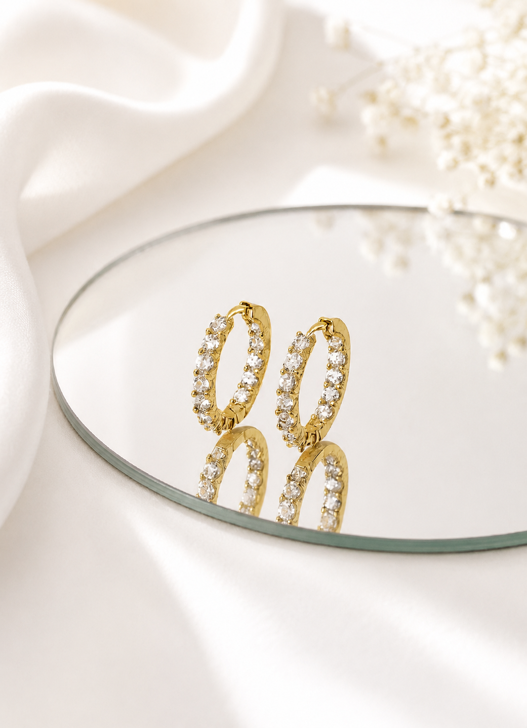 Aretes Aro Full Brillo