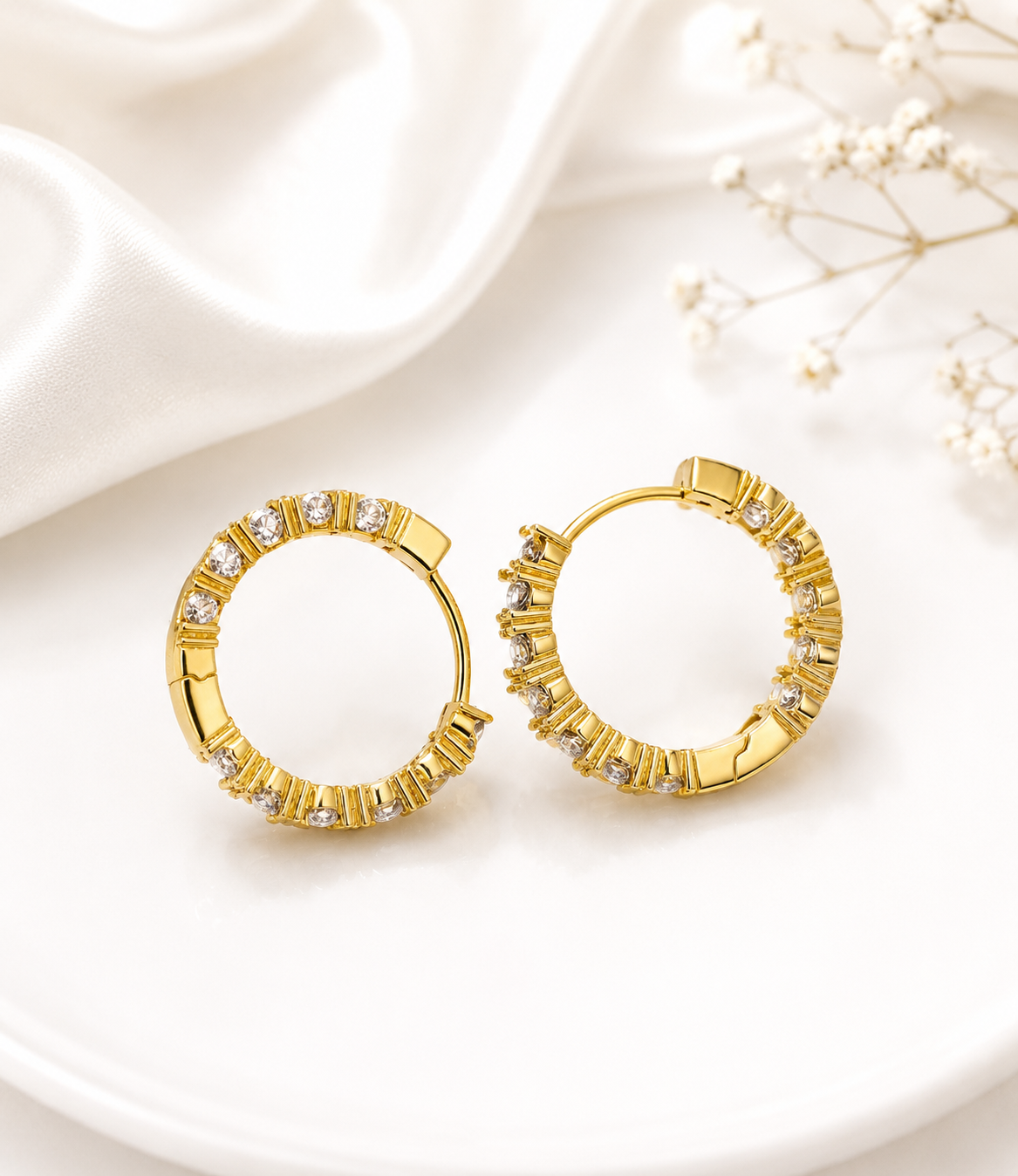 Aretes Aro Full Brillo