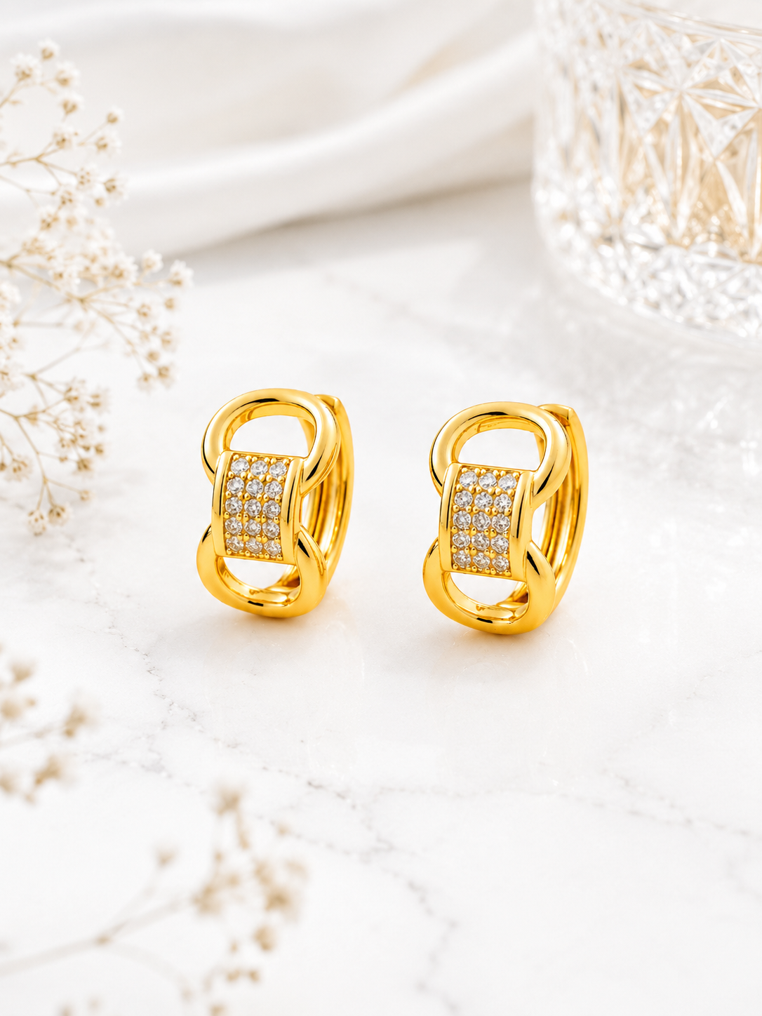 Aretes Elegantes Con Eslabones