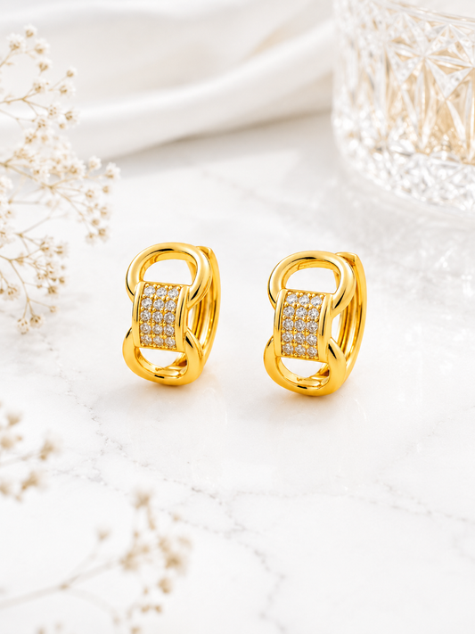 Aretes Elegantes Con Eslabones