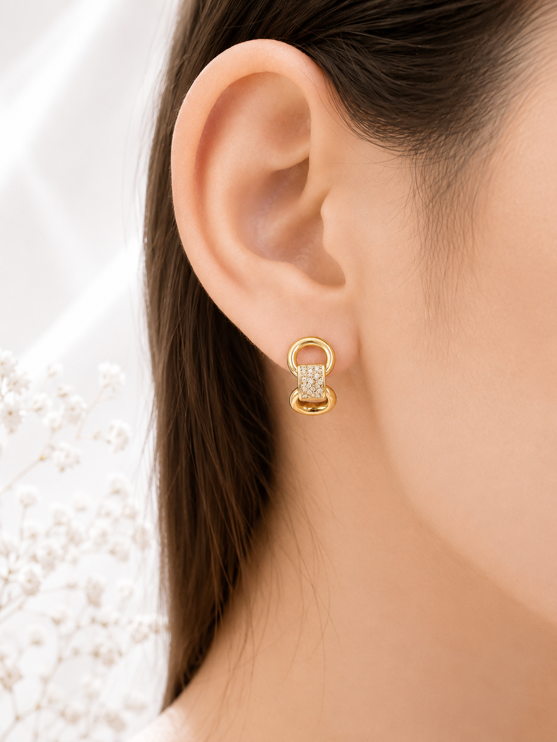Aretes Elegantes Con Eslabones