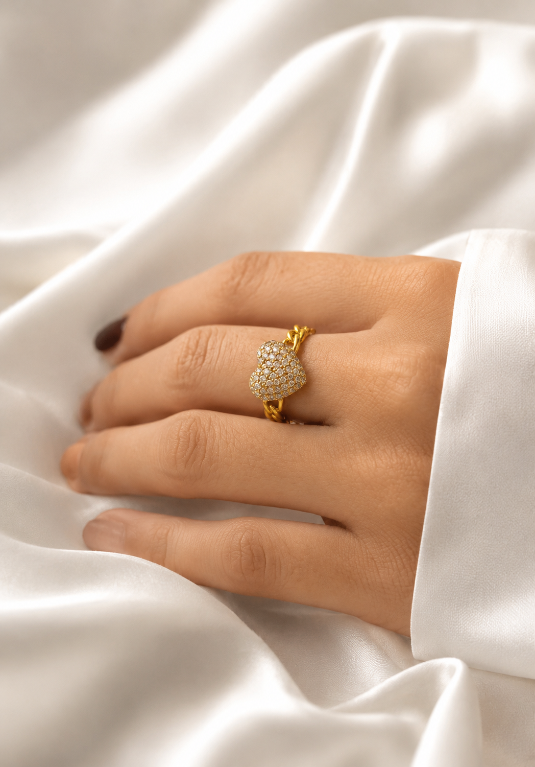 Anillo Corazón Brillante