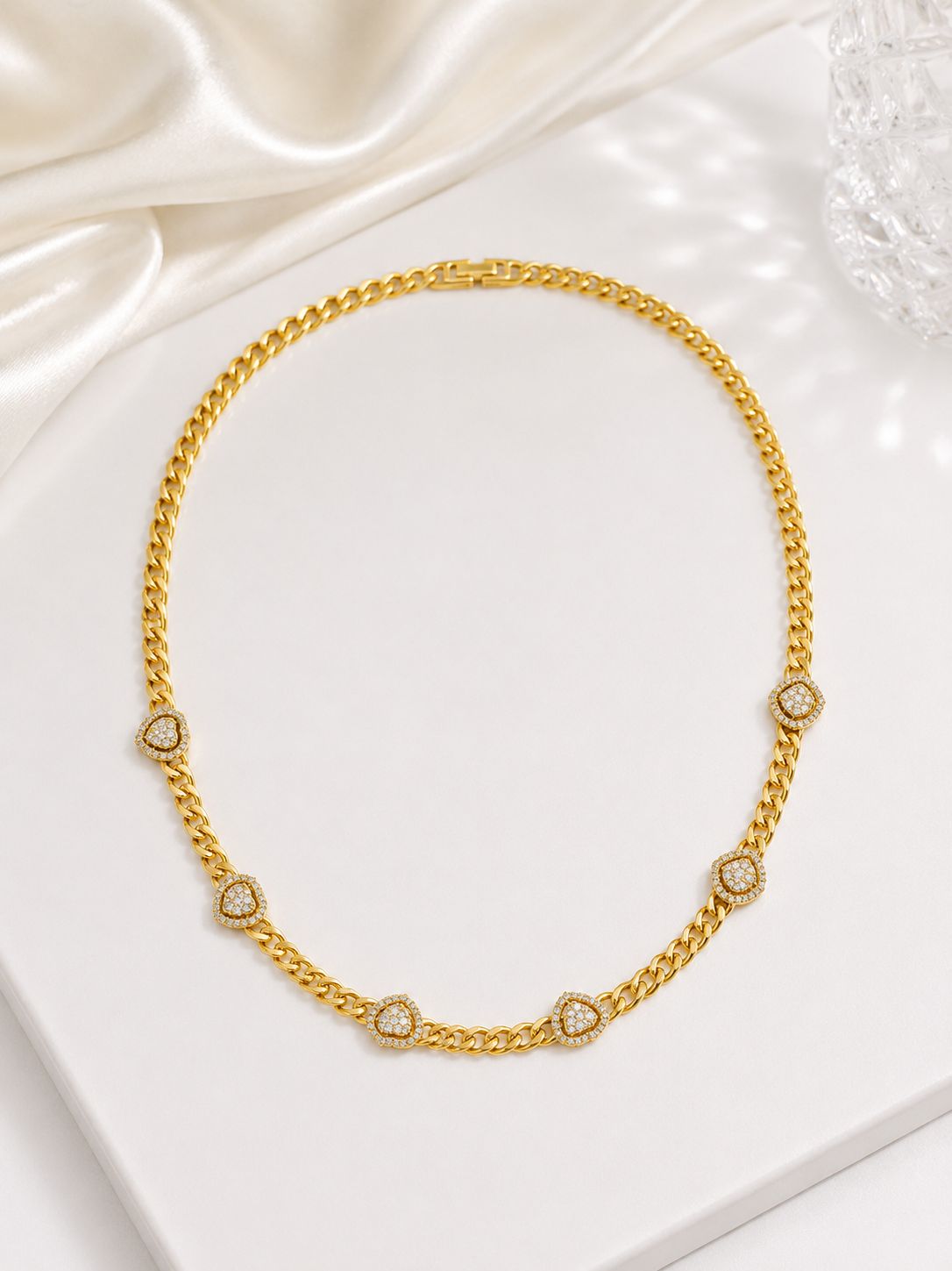 Set de Corazones Con Zirconia