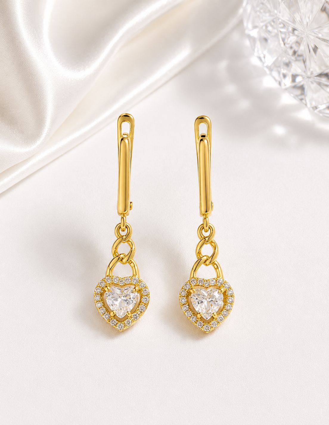 Set de Corazones Con Zirconia