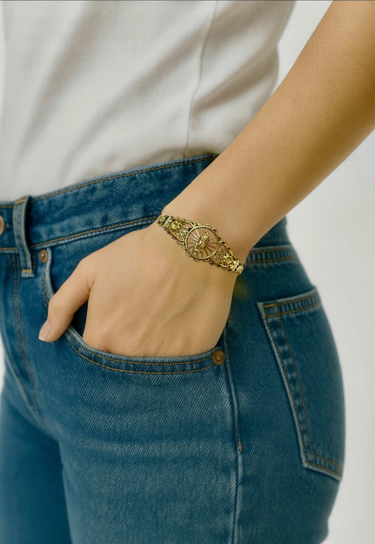 Pulsera con Virgen de Guadalupe