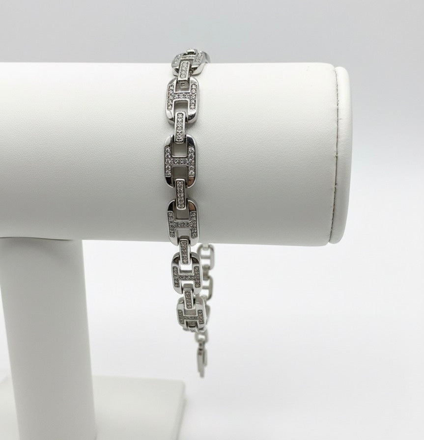 Manilla Enlace tipo Rectángulo Brillante