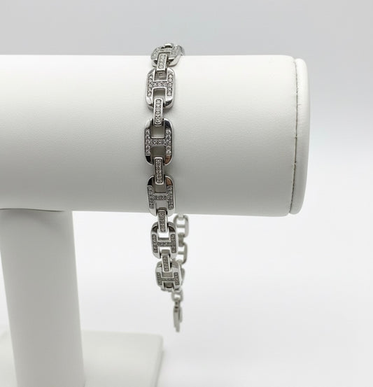 Manilla Enlace tipo Rectángulo Brillante