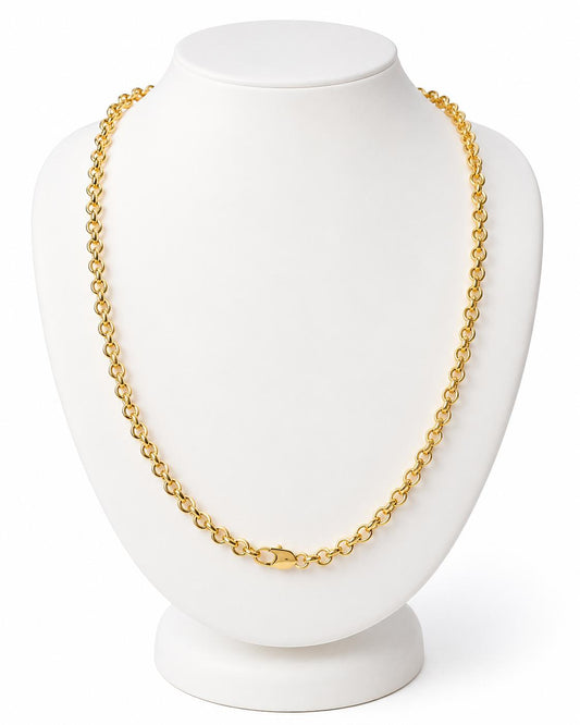 Cadena tejido rolo 18k