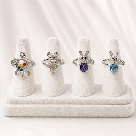 Anillos de tortuga ,Osito, y conejito