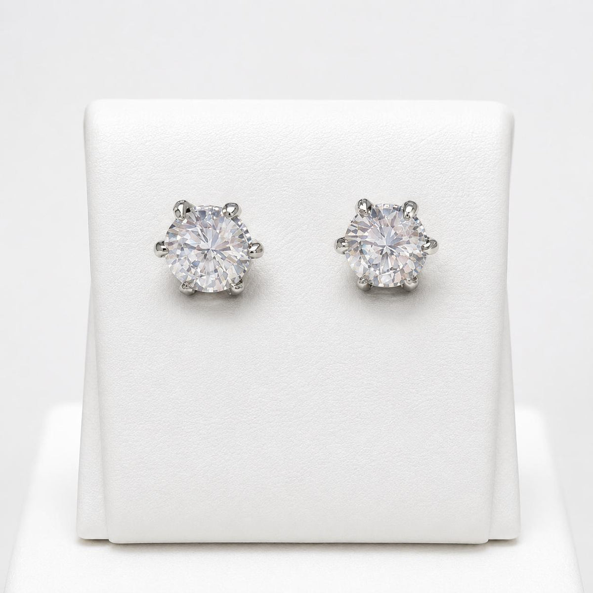Aretes solitario silver con circonia