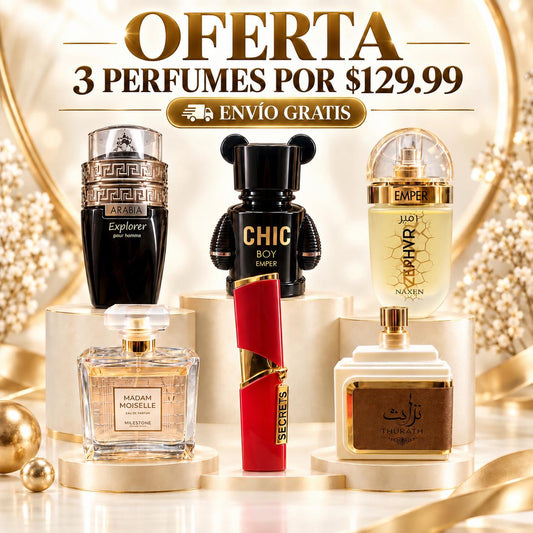 Oferta - 3 Perfume X $ 129.99 Envió Gratis